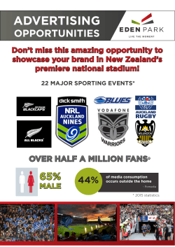 to the Eden Park Advertising Pack