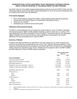 CALGARY, May 22, 2015