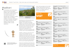 Madikeri Travel Guide PDF - Tourist Places