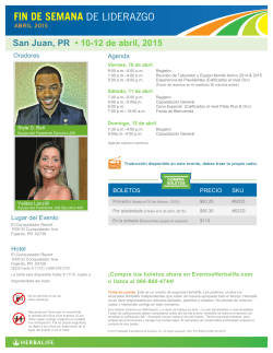 San Juan, PR â¢ 10-12 de abril, 2015