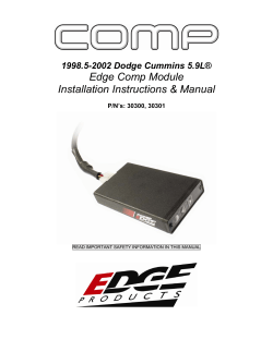 Edge Comp Module Installation Instructions & Manual