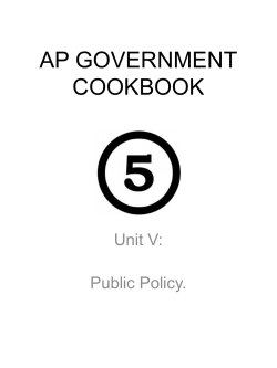 AP GOVERNMENT COOKBOOK