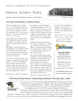 Alumni Newsletter - Edison High School