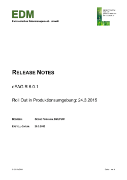 Release Notes zu eEAG 6.0.1