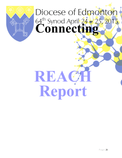 REACH Report - The Anglican Diocese of Edmonton