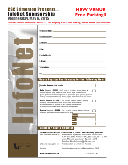 InfoNet Sponsorship - Edmonton - Construction Specifications Canada