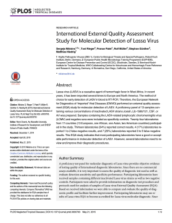 International External Quality Assessment Study for Molecular
