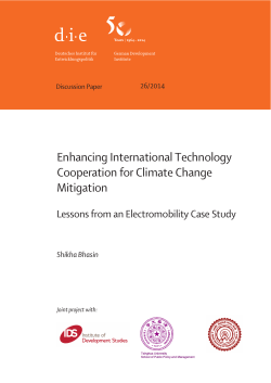 Enhancing International Technology Cooperation for Climate