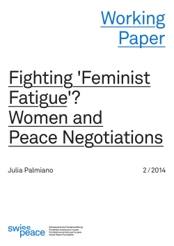 Women and Peace Negotiations