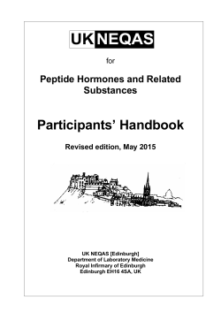 Participants` Handbook - National external quality assessment