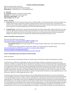 REVENUE ESTIMATING CONFERENCE Tax: Gross Receipts/ Sales