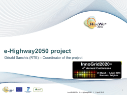 e-Highway2050 Project, GÃ©rald Sanchis