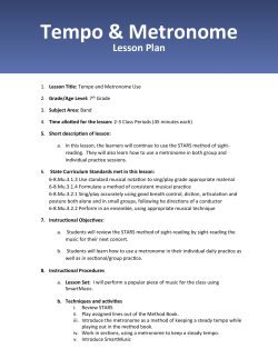 Lesson Plan 3: Tempo - Boise State University
