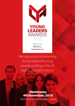 YOUNG LEADERS AWARDS 2015