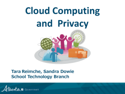 Cloud Computing and Privacy Toolkit