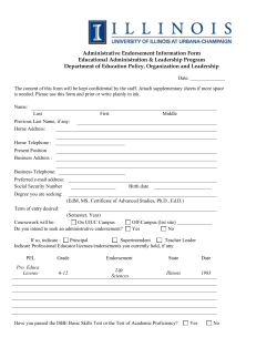 EAL Endorsement Information Form