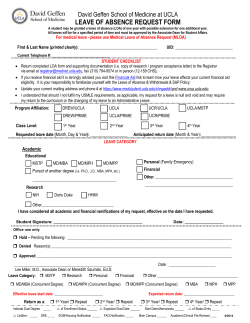 leave of absence request form - Medical Student Education