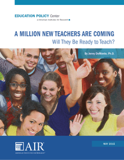A Million New Teachers Are Coming: Will They Be Ready to Teach?