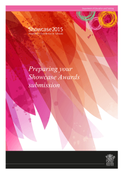 preparing your Showcase Awards submission