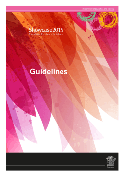 2015 Showcase Awards Guidelines