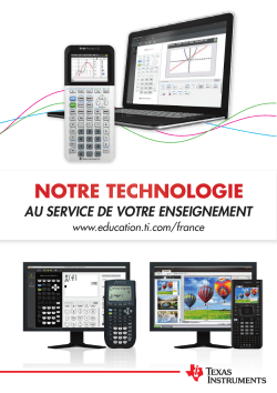 NOTRE TECHNOLOGIE - Texas Instruments