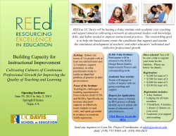 View the flyer as a PDF. - UC Davis School of Education