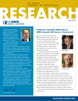 2015 Research Newsletter - UC Davis School of Education