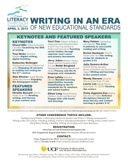 WRITING IN AN ERA - UCF College of Education and Human