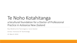 Te Noho Kotahintanga - UCF College of Education and Human