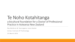 Te Noho Kotahintanga - UCF College of Education and Human