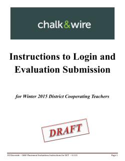 Instructions to Login and Evaluation Submission