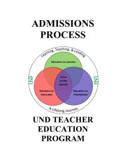 admissions process - Education & Human Development