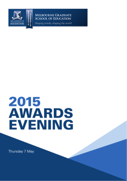 the 2015 award winners and official program