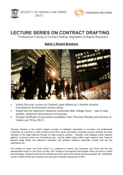 LECTURE SERIES ON CONTRACT DRAFTING