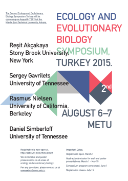 ecology and evolutionary biology symposium, turkey