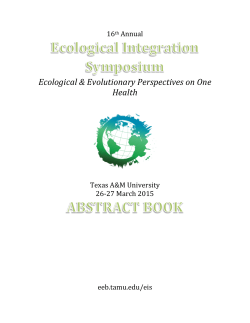 Ecological & Evolutionary Perspectives on One Health