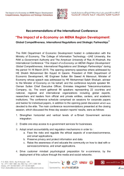 âThe Impact of e-Economy on MENA Region Development: