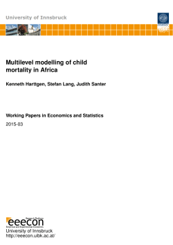 Multilevel modelling of child mortality in Africa