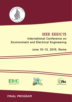 Final Program - 15 IEEE International Conference on Environment
