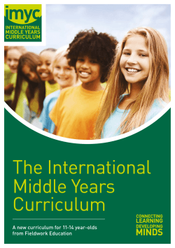 The International Middle Years Curriculum
