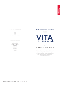 The House of Peroni presents Vita al Fresco, a 4