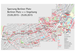 Sperrung Berliner Platz Berliner Platz  Vogelsang 23.05