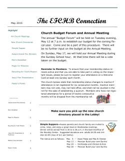 EFCHB Newsletter - Evangelical Free Church of Huntington Beach