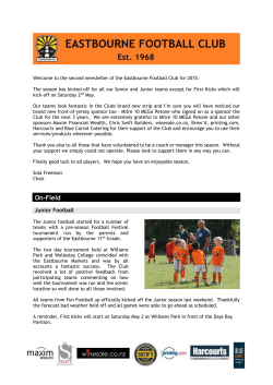 view EFC Newsletter: âStart of season 2015