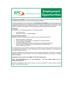Employment Opportunities - Entrepreneurs Financial Centre
