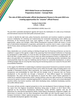 Concept Note and Agenda - Global Partnership for Effective