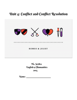 Unit 4: Conflict and Conflict Resolution
