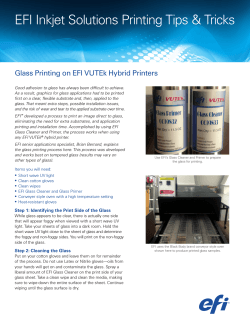 EFI VUTEk Glass Printing on Hybrid Printers