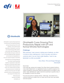 OhioHealth Cures Growing Print Productivity Needs with EFI and