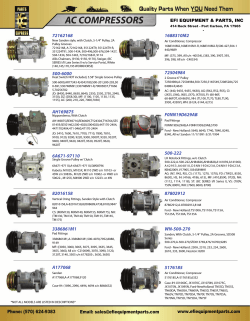 AC COMPRESSORS - EFI Equipment Parts